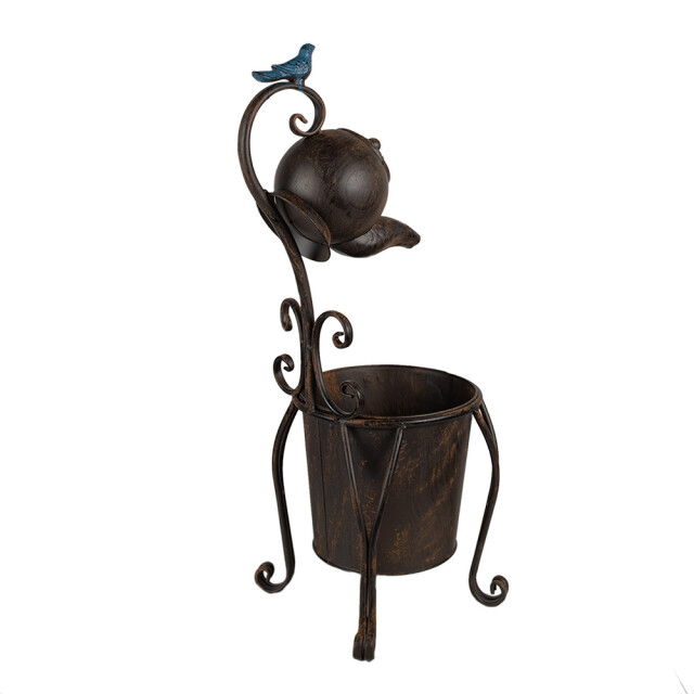 Clayre & Eef Planthouder theepot 24x30x62 cm ijzer tuindecoratie 2709897 large