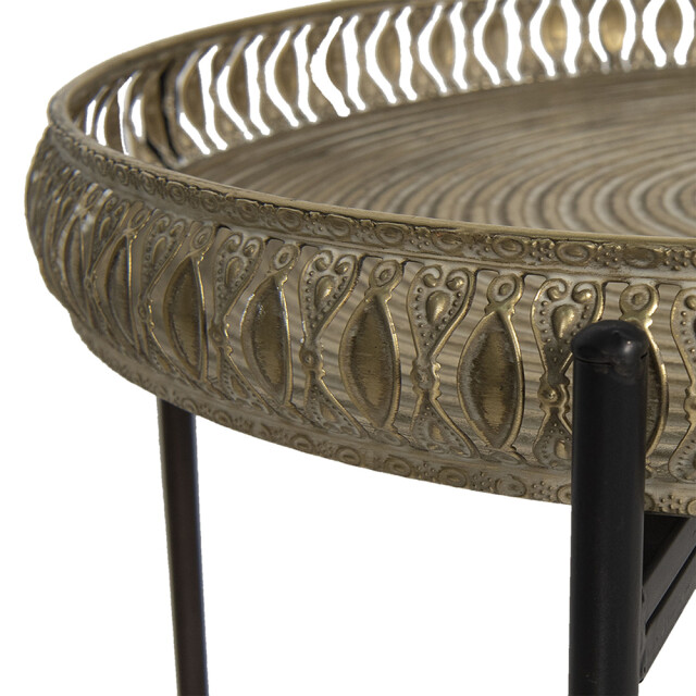 Clayre & Eef Bijzettafel Ø 49x52 cm ijzer rond 1095954 large
