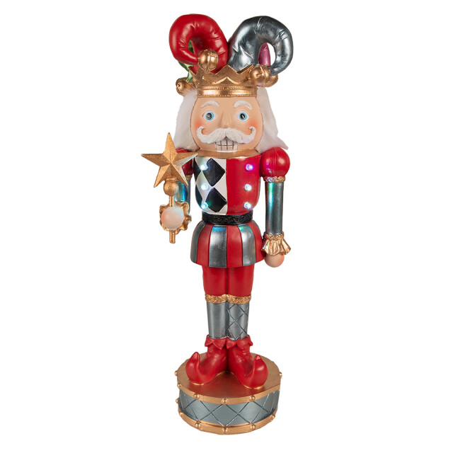 Clayre & Eef Beeld harlekijn 38 cm blauw polyresin kerstdecoratie 2047921 large