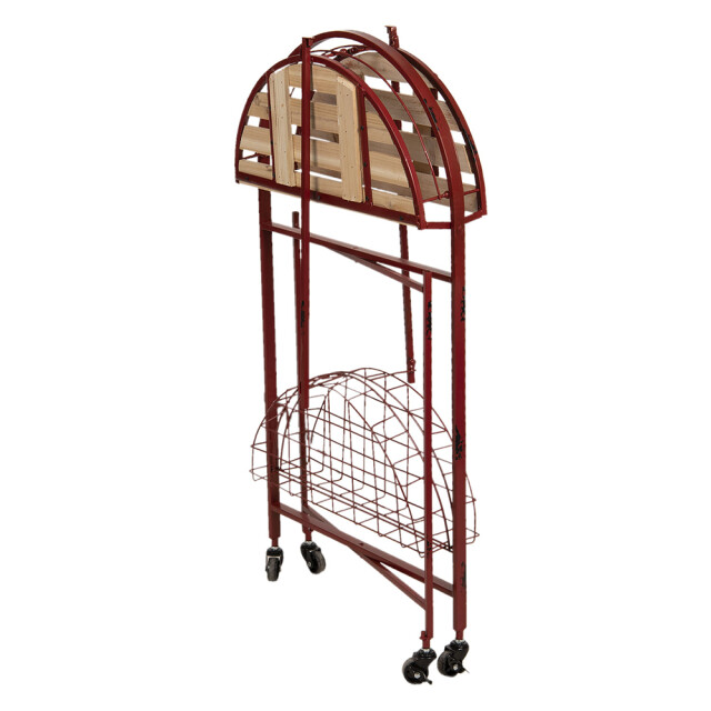 Clayre & Eef Bijzettafel Ø 49x98 cm ijzer hout rond 1094255 large