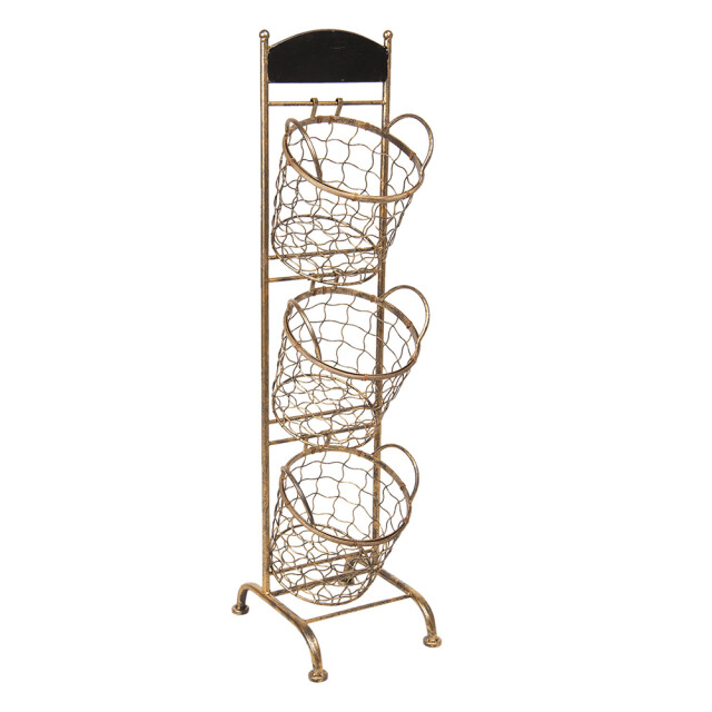 Clayre & Eef Mandenrek 30x25x98 cm ijzer rechthoek keukenrek 1228152 large