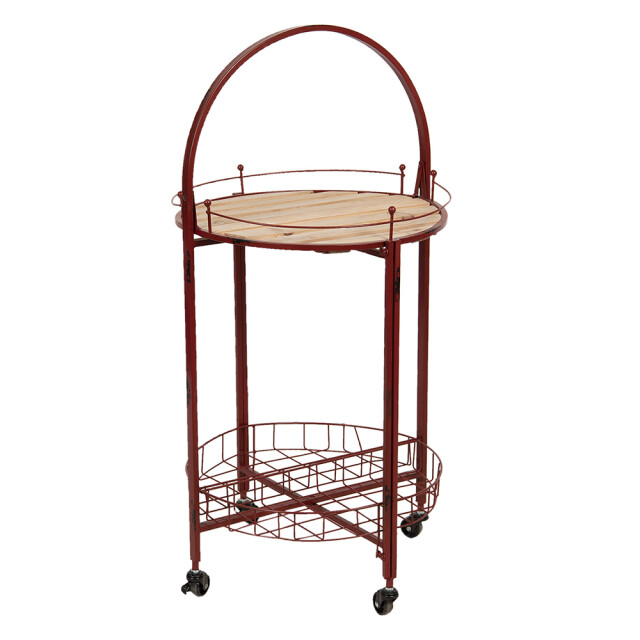 Clayre & Eef Bijzettafel Ø 49x98 cm ijzer hout rond 1094255 large
