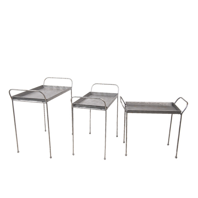 Clayre & Eef Bijzettafel set van 3 ijzer rechthoek sidetable 1357305 large