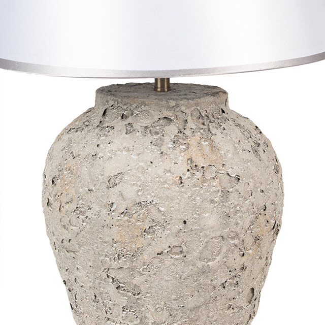 Clayre & Eef Tafellamp Ø 35x59 cm terracotta bureaulamp 2917069 large
