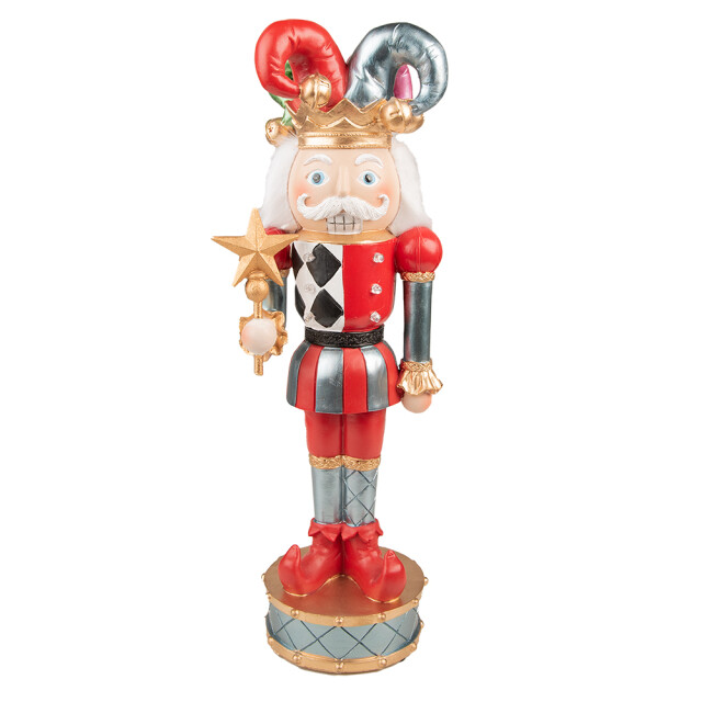 Clayre & Eef Beeld harlekijn 38 cm blauw polyresin kerstdecoratie 2047921 large
