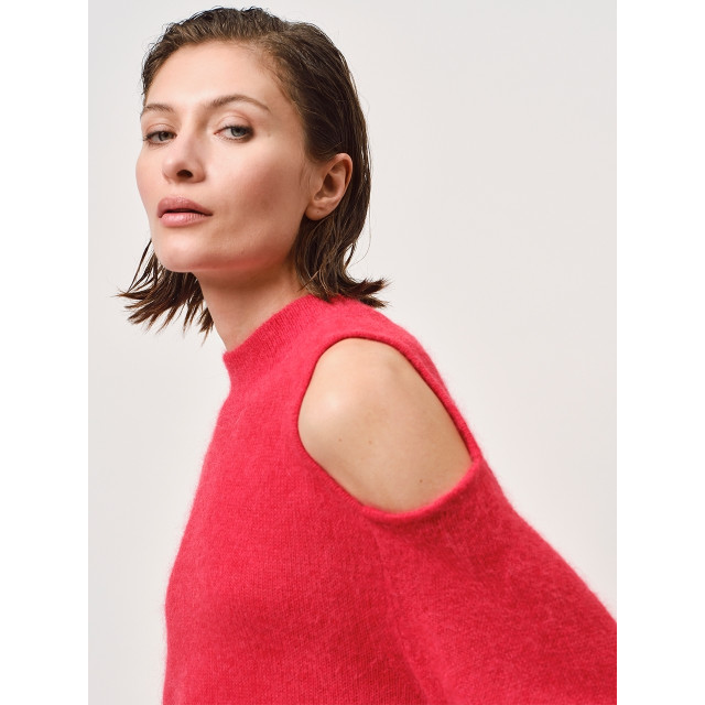 Dante 6 D6 aviel open shoulder sweater D6 Aviel Open Shoulder Sweater/885 Bright Red large