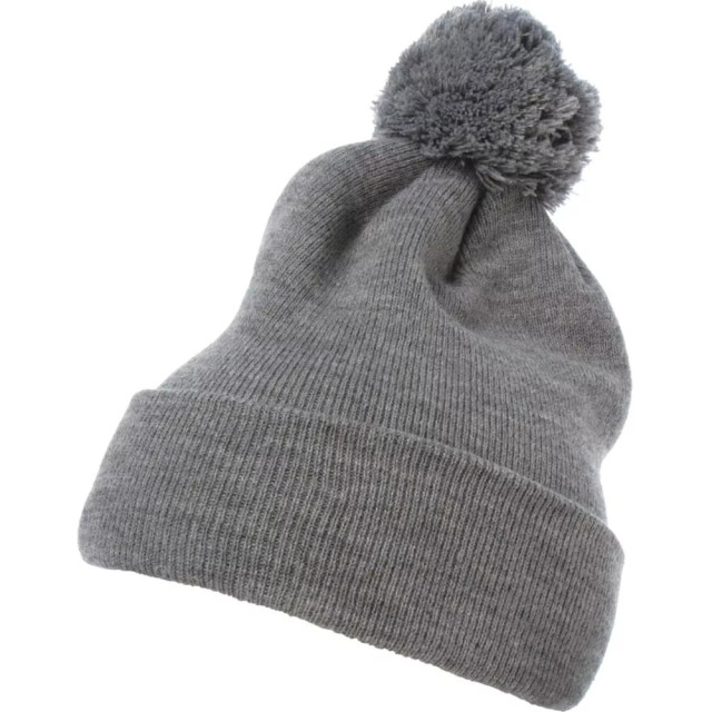 Flexfit Klassiekers pom pom gebreide muts met manchet UTTN851_heathergrey large