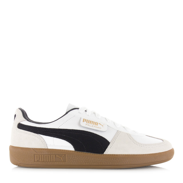 Puma Palermo lth white vapor gray gum lage sneakers unisex 396464-01 large