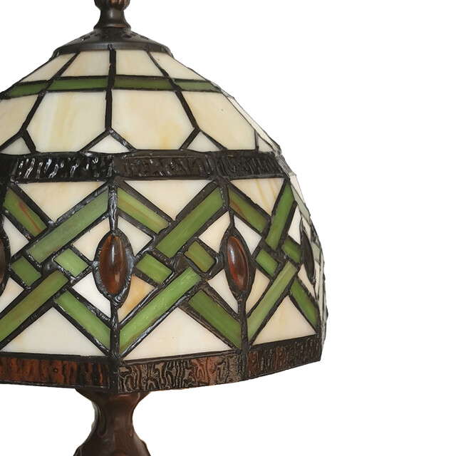 LumiLamp Tiffany tafellamp 21x21x33 cm groen glas tiffany bureaulamp 1088660 large