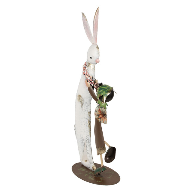 Clayre & Eef Decoratie beeld konijn 57 cm ijzer 2844779 large