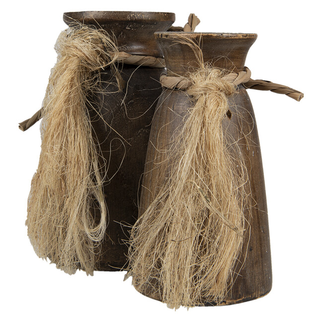 Clayre & Eef Vaas Ø 15 Ø 13 cm kunststof decoratie vaas 1741162 large