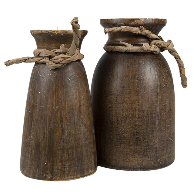 Clayre & Eef Vaas Ø 15 Ø 13 cm kunststof decoratie vaas 1741162 large