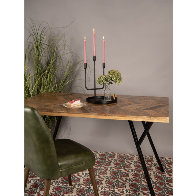 Clayre & Eef Kandelaar 43 cm ijzer kaarsenstandaard 2202572 large