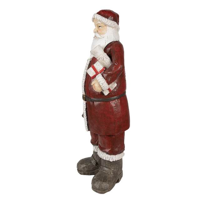 Clayre & Eef Beeld kerstman 18x14x46 cm polyresin kerstdecoratie 2584611 large