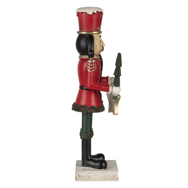 Clayre & Eef Beeld notenkraker 35 cm wit polyresin merry christmas 1381029 large