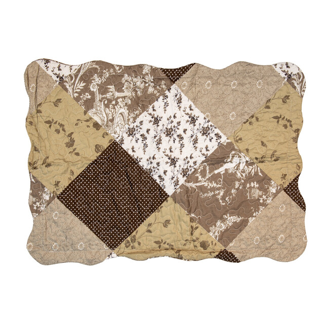 Clayre & Eef Bedsprei 230x250 cm beige polyester sprei 3011394 large