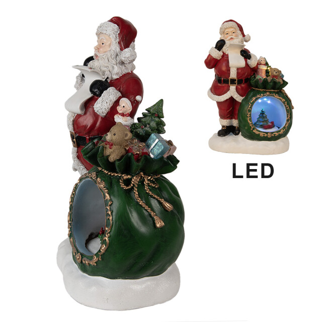 Clayre & Eef Muziekdoos kerstman 26x16x36 cm polyresin kerstdecoratie 2709861 large