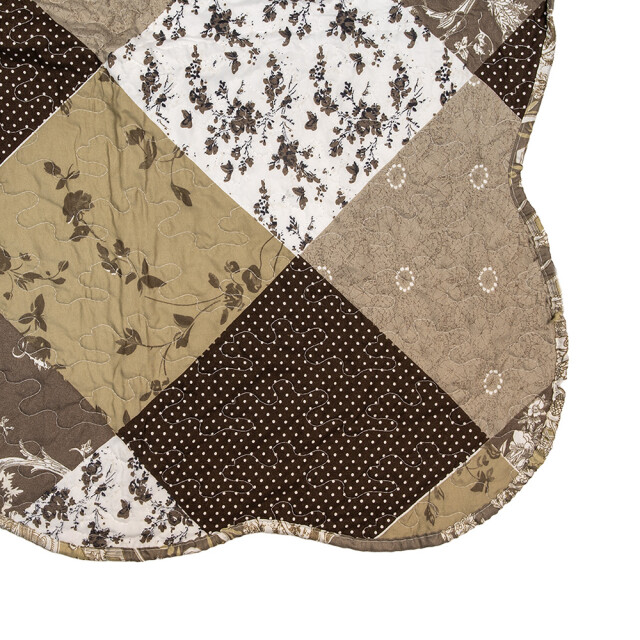 Clayre & Eef Bedsprei 230x250 cm beige polyester sprei 3011394 large