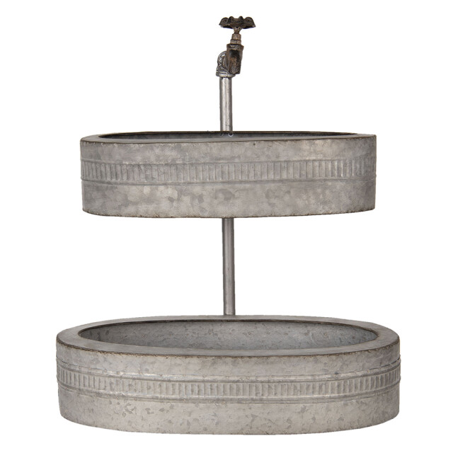Clayre & Eef Planthouder 55 cm ijzer ovaal bloempot 1094401 large