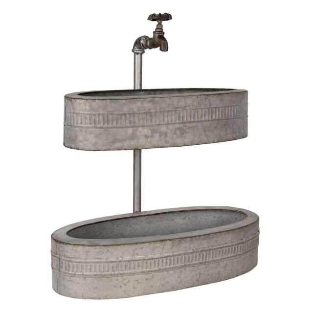 Clayre & Eef Planthouder 55 cm ijzer ovaal bloempot 1094401 large
