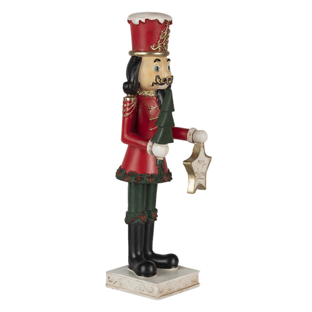 Clayre & Eef Beeld notenkraker 35 cm wit polyresin merry christmas 1381029 large