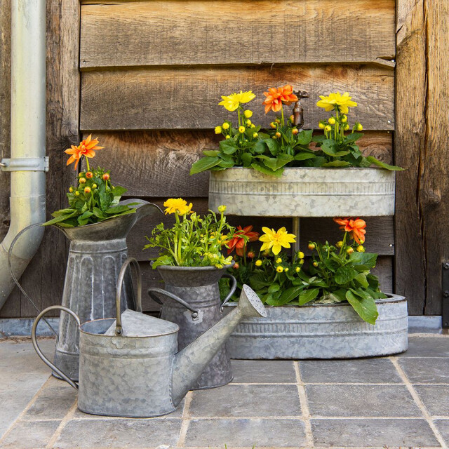 Clayre & Eef Planthouder 55 cm ijzer ovaal bloempot 1094401 large