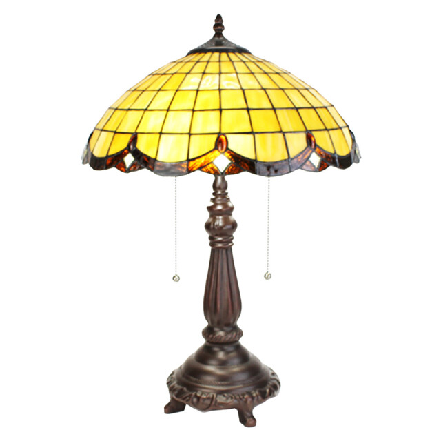 LumiLamp Tiffany tafellamp Ø 41x57 cm glas tiffany bureaulamp 2584452 large