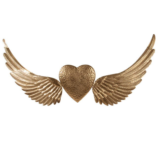 Clayre & Eef Wanddecoratie vleugels 120x1x55 cm ijzer muurdecoratie 2753284 large