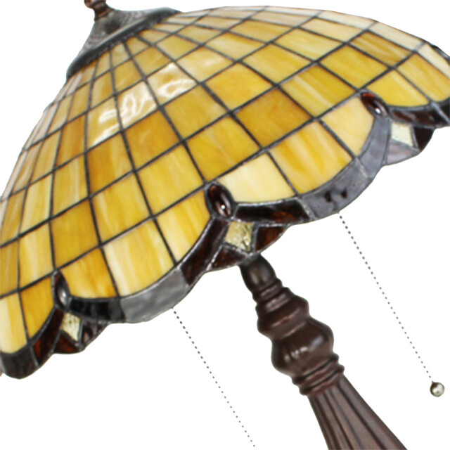 LumiLamp Tiffany tafellamp Ø 41x57 cm glas tiffany bureaulamp 2584452 large