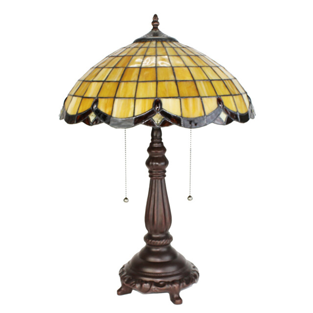 LumiLamp Tiffany tafellamp Ø 41x57 cm glas tiffany bureaulamp 2584452 large