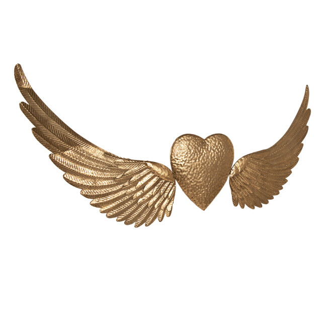 Clayre & Eef Wanddecoratie vleugels 120x1x55 cm ijzer muurdecoratie 2753284 large