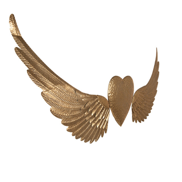 Clayre & Eef Wanddecoratie vleugels 120x1x55 cm ijzer muurdecoratie 2753284 large