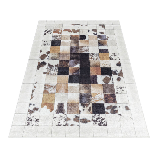 Muratap Fiesta wasbaar vloerkleed laagpolig patchwork design - woonkamer 2951400 large