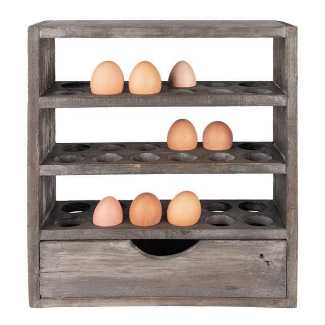 Clayre & Eef Eierkastje 35x11x38 cm hout rechthoek eierhouder 2229964 large