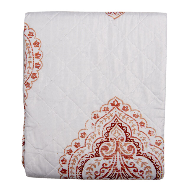 Clayre & Eef Bedsprei 2-persoons rood katoen polyester rechthoek sprei 1459041 large
