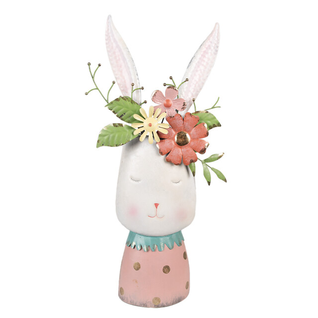 Clayre & Eef Bloempot konijn 62 cm ijzer decoratie beeld 2844357 large