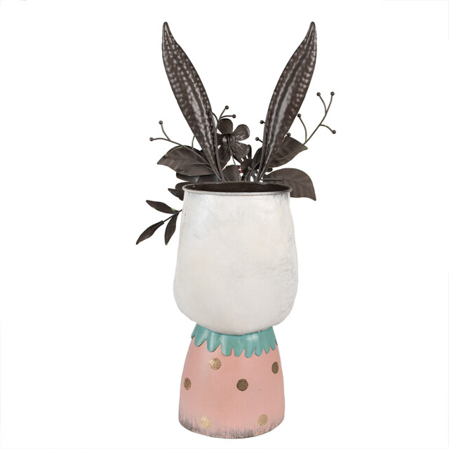 Clayre & Eef Bloempot konijn 62 cm ijzer decoratie beeld 2844357 large
