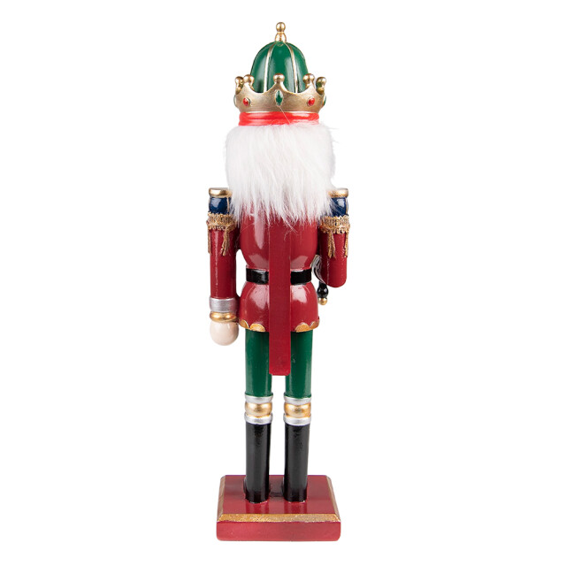 Clayre & Eef Beeld notenkraker 30 cm rood polyresin kerstdecoratie 2201527 large