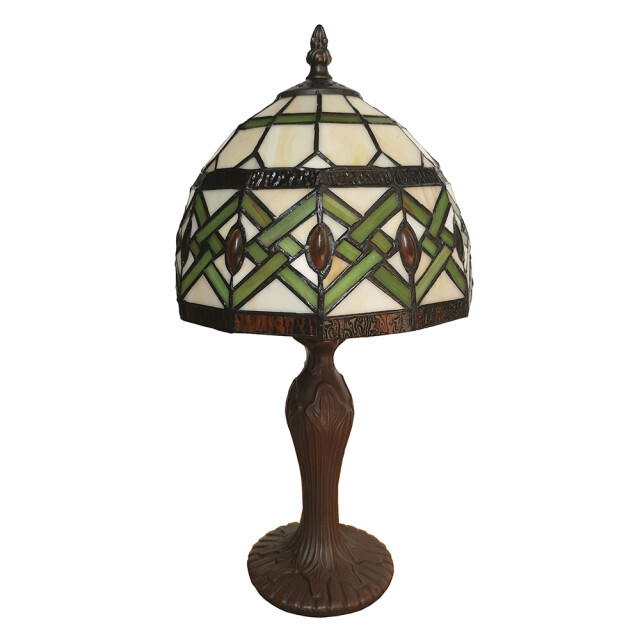 LumiLamp Tiffany tafellamp 21x21x33 cm groen glas tiffany bureaulamp 1088660 large