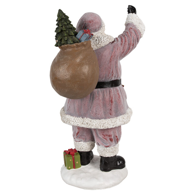 Clayre & Eef Kerstdecoratie beeld kerstman 43 cm kunststof 2943029 large