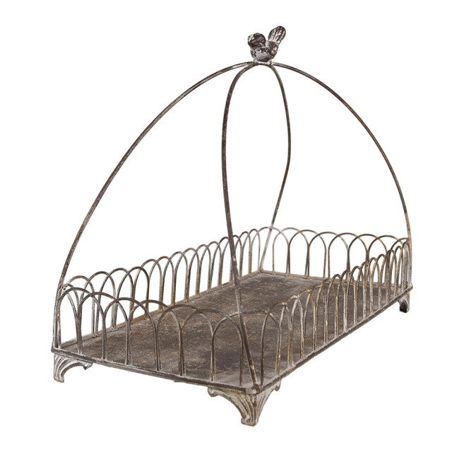 Clayre & Eef Decoratie mand set van 2 39x20x30/ 30x15x22 cm metaal 2981782 large