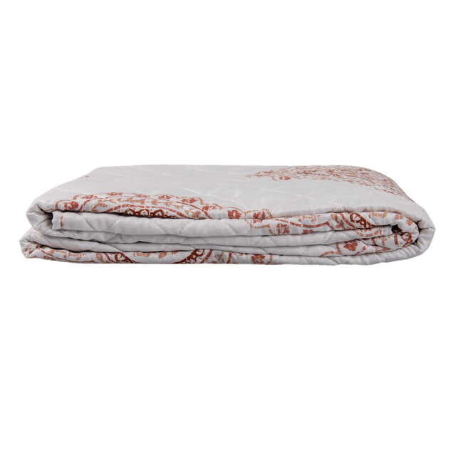 Clayre & Eef Bedsprei 2-persoons rood katoen polyester rechthoek sprei 1459041 large