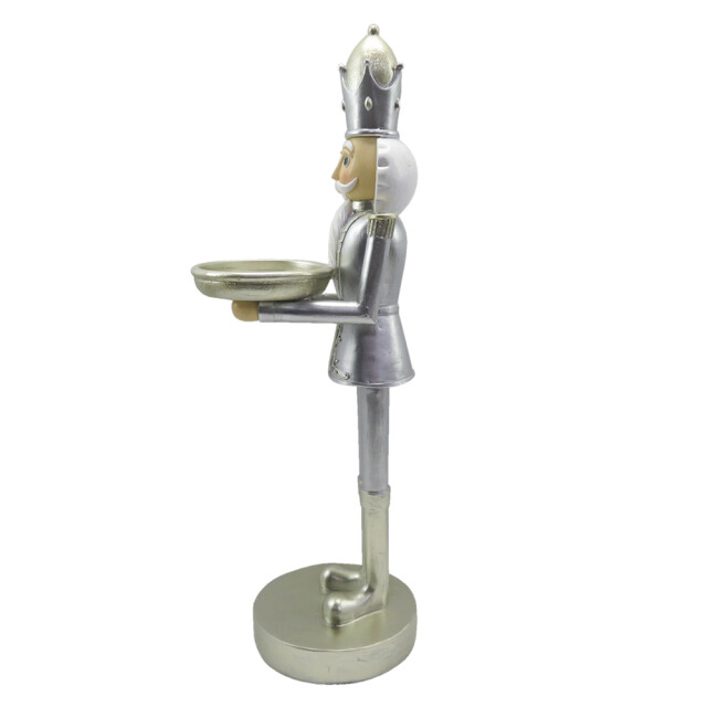 Clayre & Eef Beeld notenkraker 40 cm wit polyresin kerstdecoratie 2041566 large