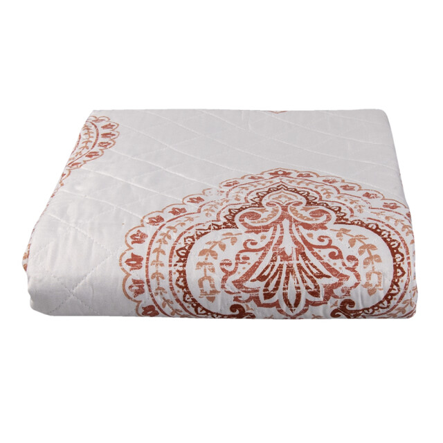 Clayre & Eef Bedsprei 2-persoons rood katoen polyester rechthoek sprei 1459041 large