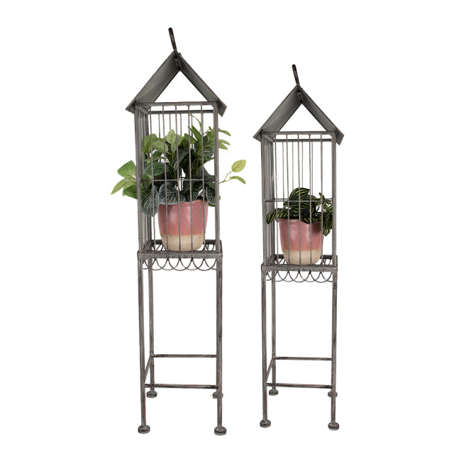 Clayre & Eef Vogelkooi decoratie set van 2 metaal vogelkooi voor binnen 2579850 large