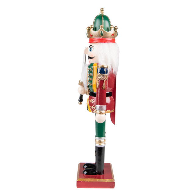 Clayre & Eef Beeld notenkraker 30 cm rood polyresin kerstdecoratie 2201527 large