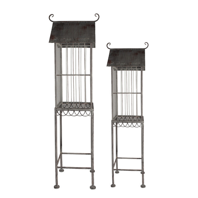 Clayre & Eef Vogelkooi decoratie set van 2 metaal vogelkooi voor binnen 2579850 large