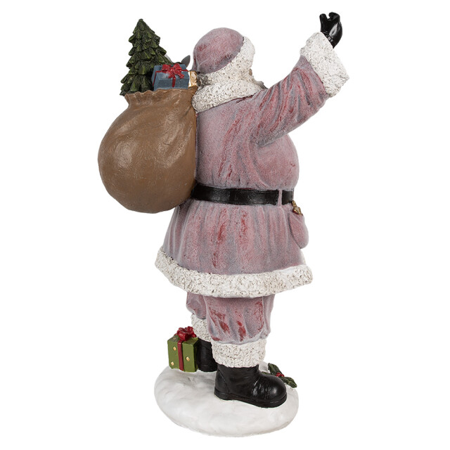 Clayre & Eef Kerstdecoratie beeld kerstman 43 cm kunststof 2943029 large
