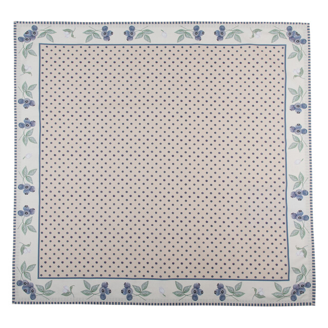Clayre & Eef Tafelkleed 150x250 cm blauw katoen rechthoek bosbessen 2029706 large