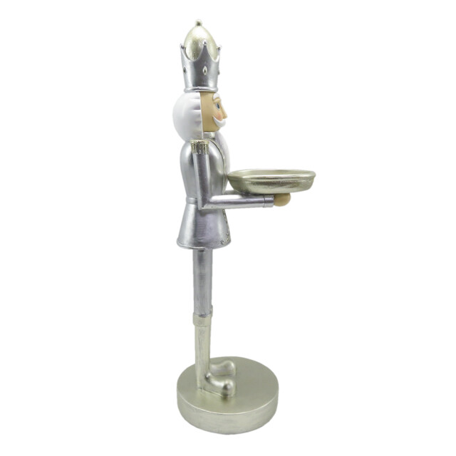 Clayre & Eef Beeld notenkraker 40 cm wit polyresin kerstdecoratie 2041566 large